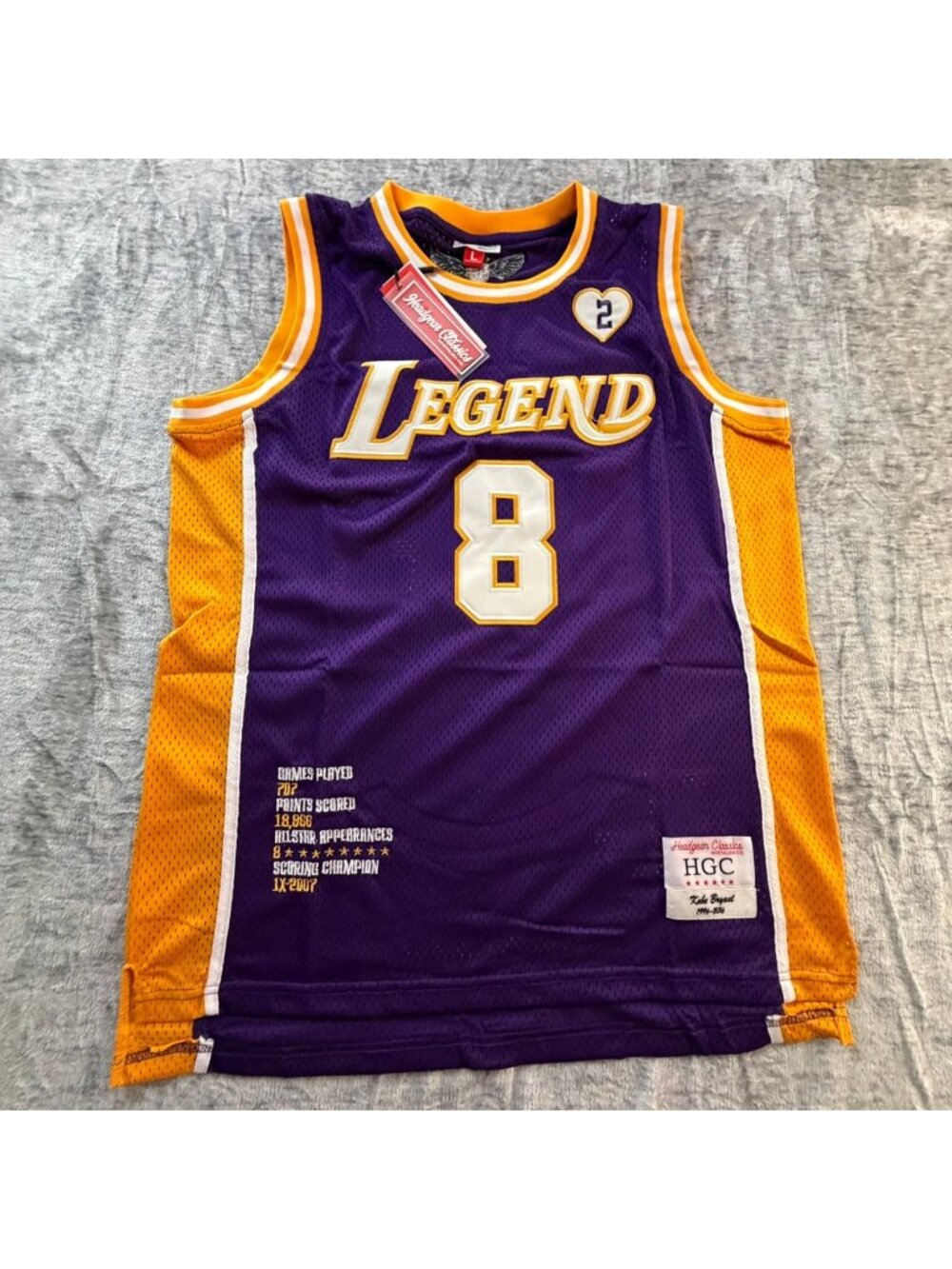 Los Angeles Lakers Basketball Jersey Kobe Bryant #8 #24 Headgear Classics L
